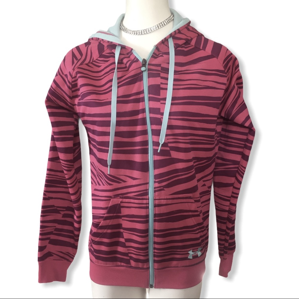 Pink And Purple Under Armour Hoodie Semi Fitted Sm
